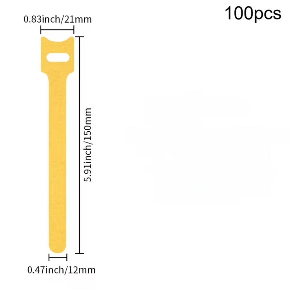 100Pcs Reusable Cable Ties Hook And Loop Fastening Straps For Wire Organizers And MultiPurpose Cab 10