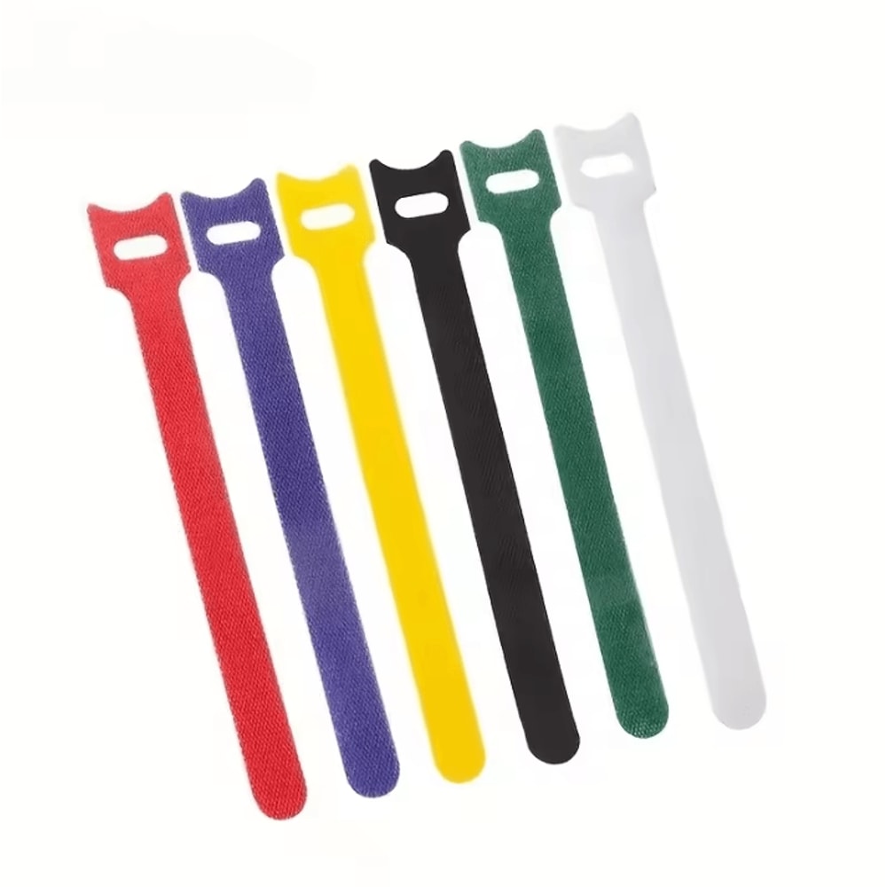 100Pcs Reusable Cable Ties Hook And Loop Fastening Straps For Wire Organizers And MultiPurpose Cab 4