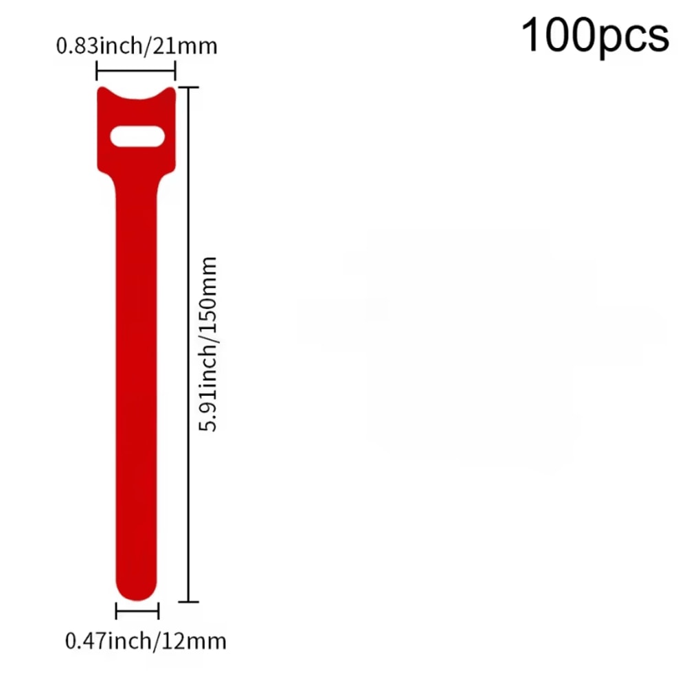 100Pcs Reusable Cable Ties Hook And Loop Fastening Straps For Wire Organizers And MultiPurpose Cab 7