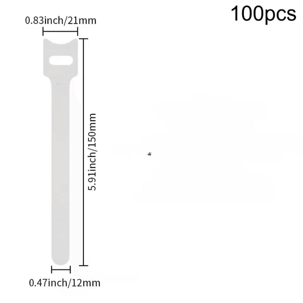 100Pcs Reusable Cable Ties Hook And Loop Fastening Straps For Wire Organizers And MultiPurpose Cab 8