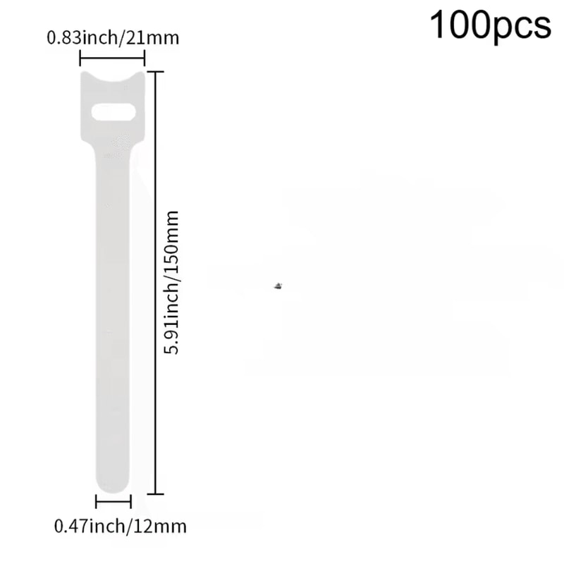 100Pcs Reusable Cable Ties Hook And Loop Fastening Straps For Wire Organizers And MultiPurpose Cab 8