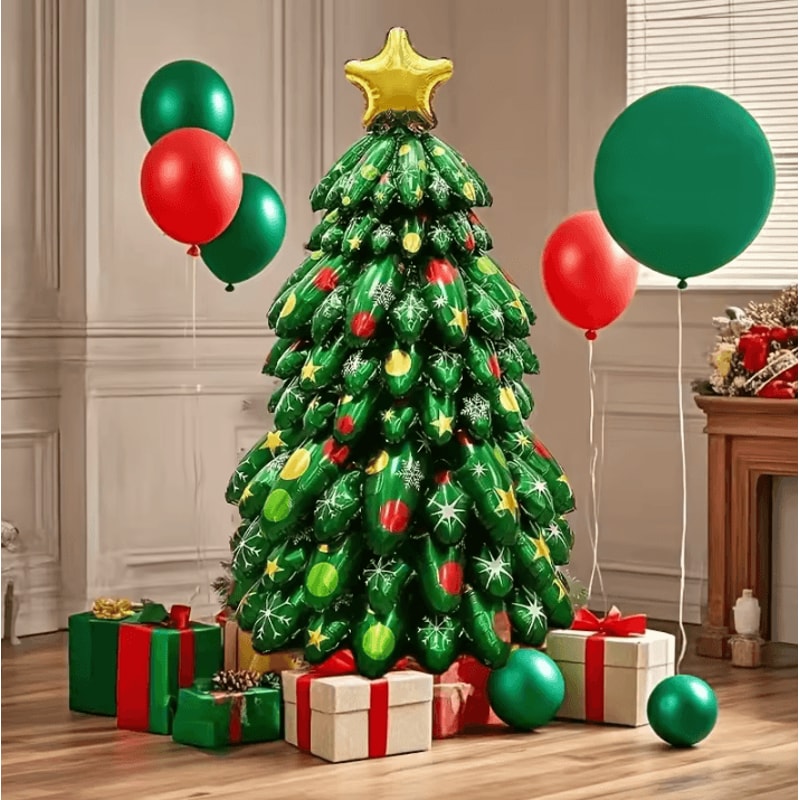 9Piece Christmas Tree Foil Balloons 5118 By 2756 In Extra Large Party Decor And FreeStanding Festi 2