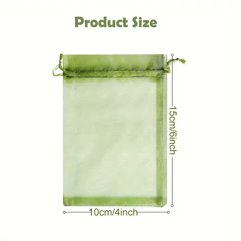 50Pcs Organza Drawstring Bags 394 By 591 In Sheer Fabric Gift Pouches For Wedding Favor Bags 5