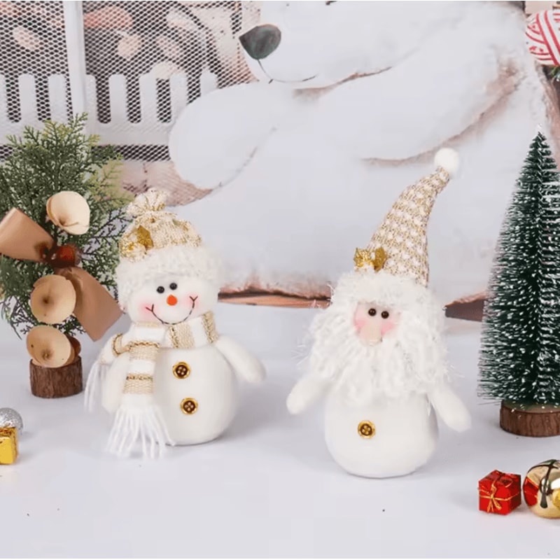 Assorted Christmas Gnome Decorations Santa Snowman Christmas Dolls For Holiday Tree Ornaments And 0