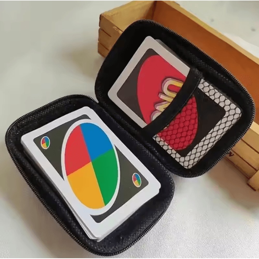 2Pcs Black Card Storage Box Square Zipper Organizer Bag For Game Card Protector And Home Office St 0