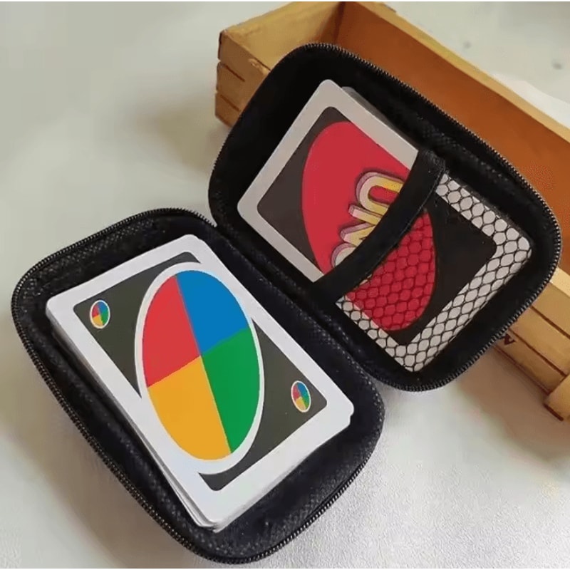 2Pcs Black Card Storage Box Square Zipper Organizer Bag For Game Card Protector And Home Office St 0