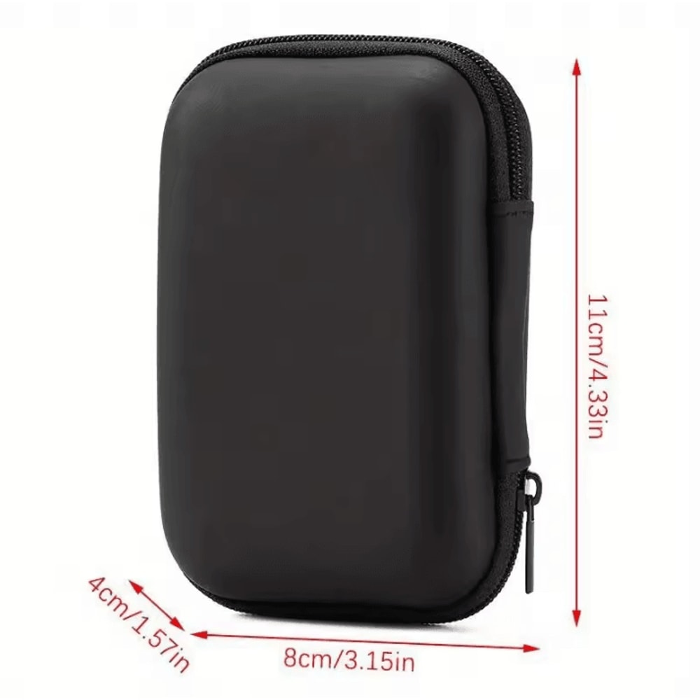 2Pcs Black Card Storage Box Square Zipper Organizer Bag For Game Card Protector And Home Office St 4