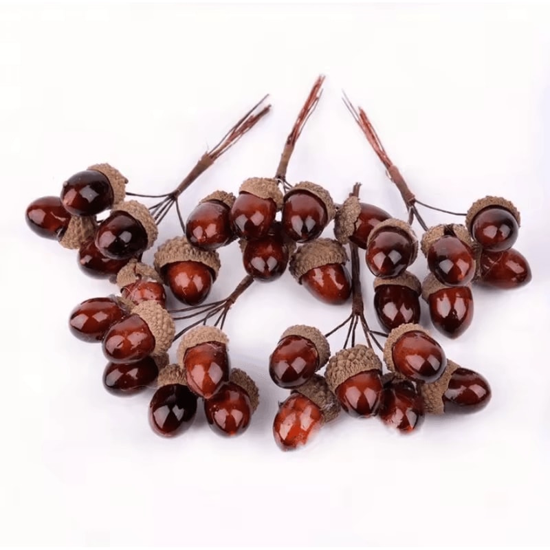 12Pcs2set Decorative Artificial Pine Cone Bouquets Realistic Pine Berry Flowers For Autumn Home De 3