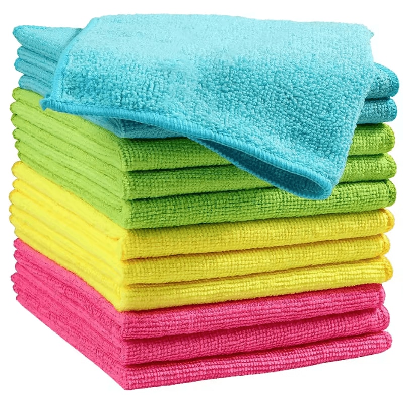 10Pcs Multicolor Microfiber Cleaning Cloths Dishwashing Cleaning Rags And Kitchen Cleaning Towels 0