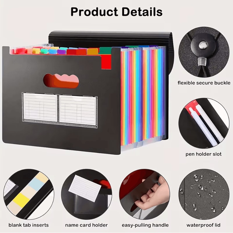 25Pocket Expandable File Organizer Folder Receipt Organizer Folder For Office File Storage And Doc 4
