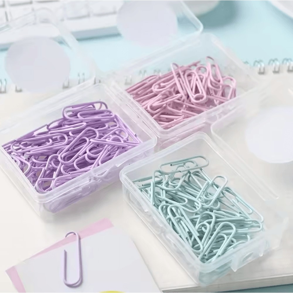 50 Piece Metal Paperclips Paper Binder Clips And Document Bookmarks For School And Office Supplies 0