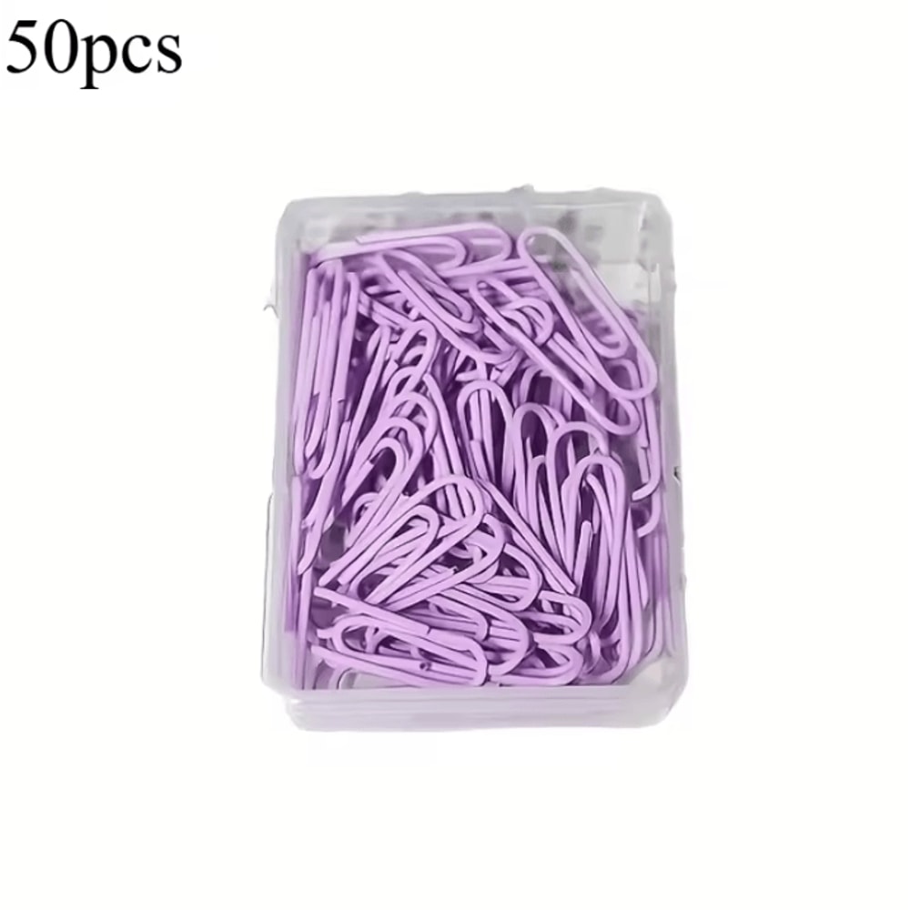 50 Piece Metal Paperclips Paper Binder Clips And Document Bookmarks For School And Office Supplies 6