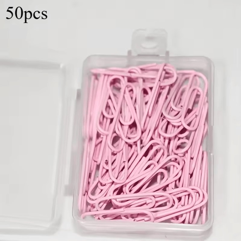 50 Piece Metal Paperclips Paper Binder Clips And Document Bookmarks For School And Office Supplies 5
