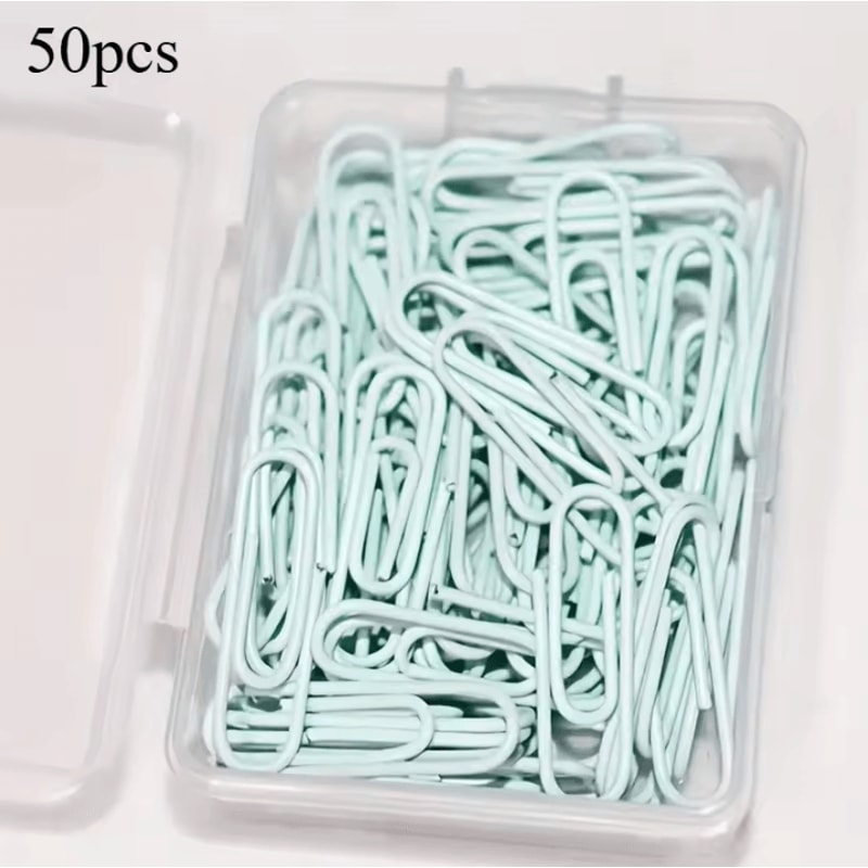 50 Piece Metal Paperclips Paper Binder Clips And Document Bookmarks For School And Office Supplies 4