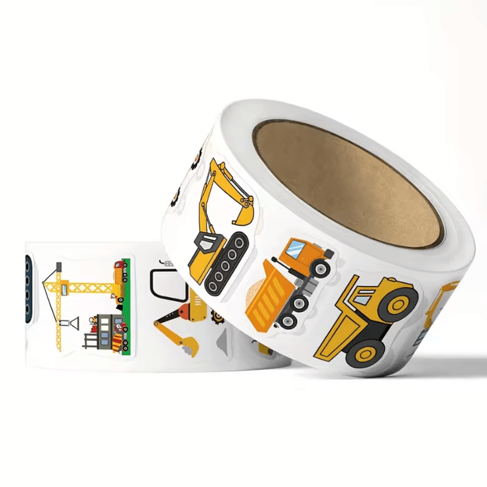 1000 Pieces Construction Vehicle Stickers Reusable SelfAdhesive Stickers For DIY Craft Stickers 1