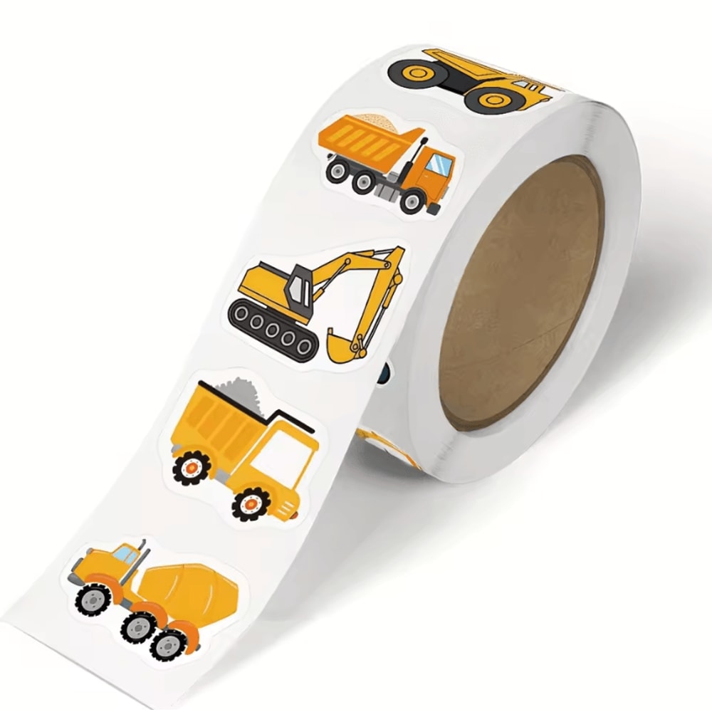 1000 Pieces Construction Vehicle Stickers Reusable SelfAdhesive Stickers For DIY Craft Stickers 2