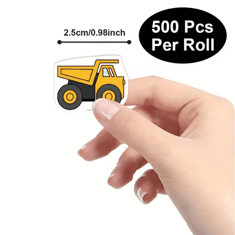 1000 Pieces Construction Vehicle Stickers Reusable SelfAdhesive Stickers For DIY Craft Stickers 5