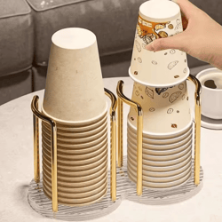 luxury cup storage holder – disposable cup dispenser and mug display stand for home organizer rack