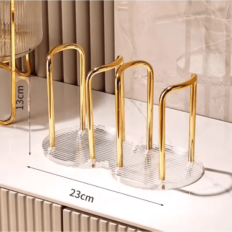 Luxury Cup Storage Holder Disposable Cup Dispenser And Mug Display Stand For Home Organizer Rack 6