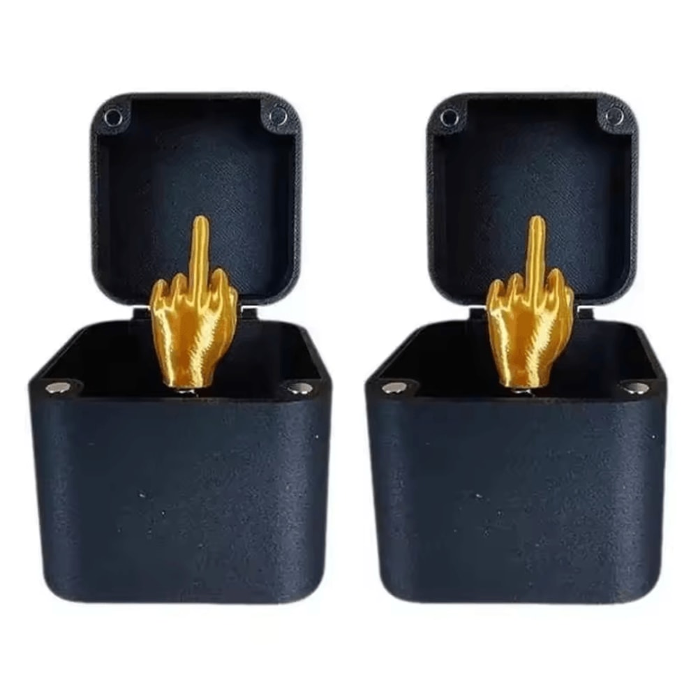 Middle Finger Gift Box PopUp Prank Gift For Funny Desk Decor And Novelty Christmas Gift 2