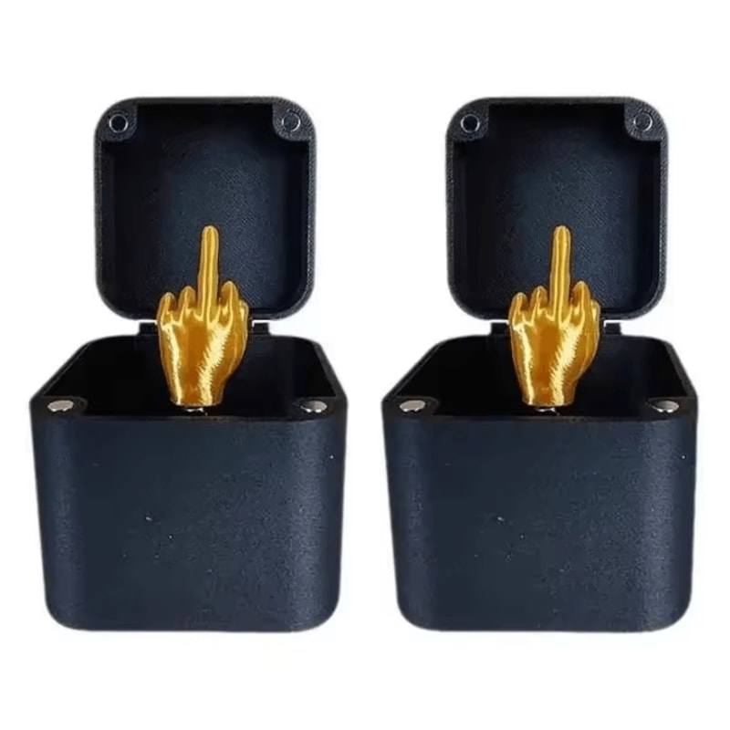 Middle Finger Gift Box PopUp Prank Gift For Funny Desk Decor And Novelty Christmas Gift 2