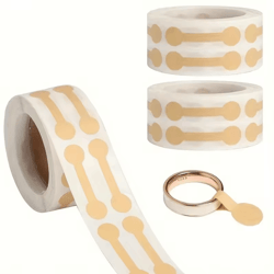 500 piece kraft paper label stickers (11 by 42mm) – jewelry price tags with diy tag stickers