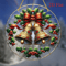 2 Piece Christmas Bell Ornaments Acrylic Holiday Decorations 2D Flat Hanging Ornaments For Room An 2