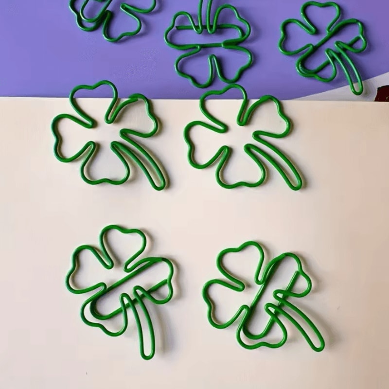 25 Piece Cute Paperclips FourLeaf Clover Clips For Binder Clip School Supplies And Scrapbook Decor 1