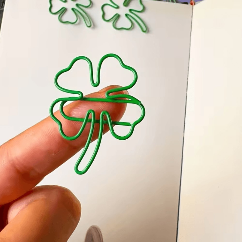 25 Piece Cute Paperclips FourLeaf Clover Clips For Binder Clip School Supplies And Scrapbook Decor 4