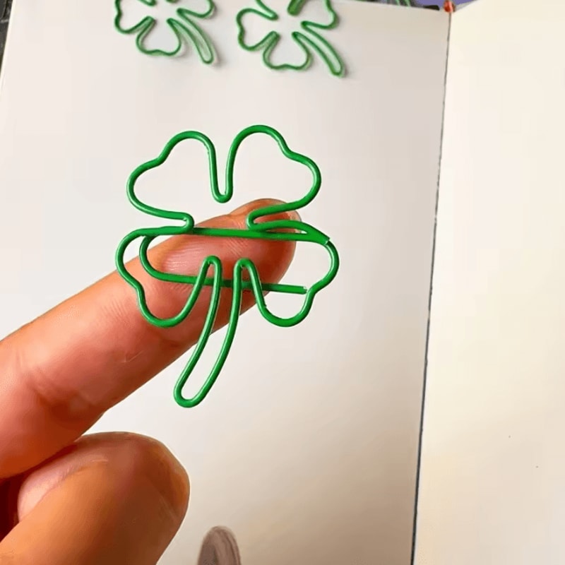 25 Piece Cute Paperclips FourLeaf Clover Clips For Binder Clip School Supplies And Scrapbook Decor 4