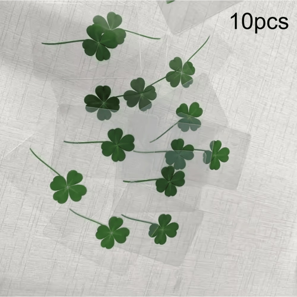 Vintage Lucky Clover Postcards Transparent Wishing Cards With Natural Grass For Bookmarks And Keep 5