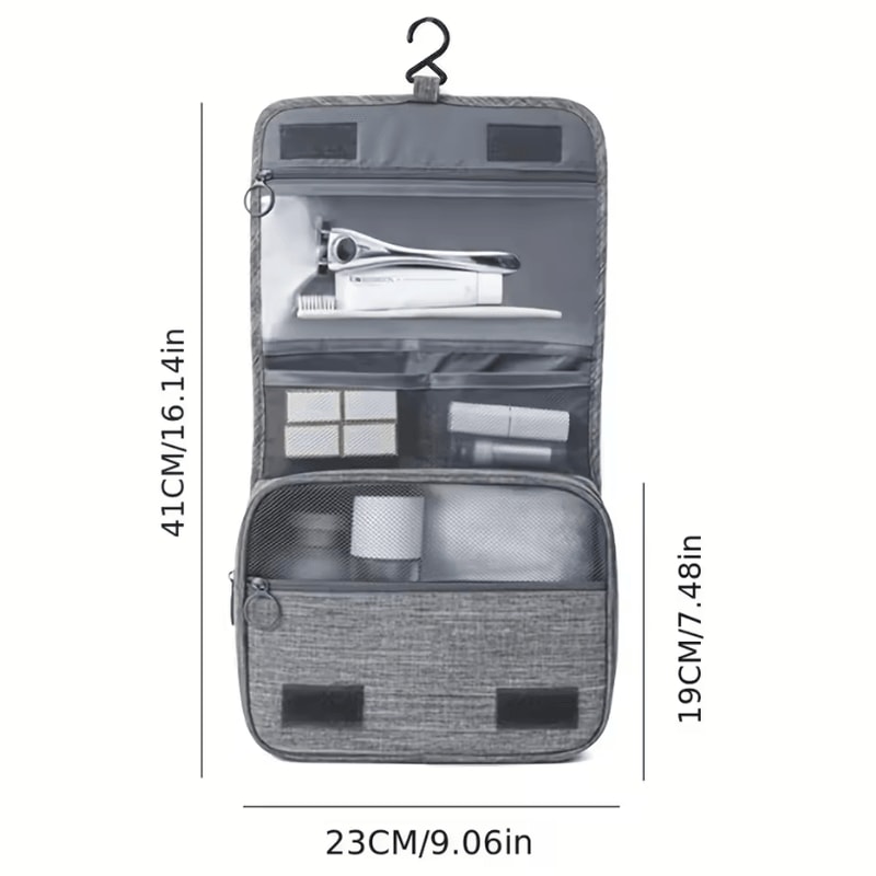 MultiFunctional Travel Toiletry Bag With Hanging Hook Waterproof Makeup And Cosmetic Storage Organ 4