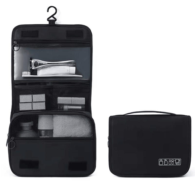 MultiFunctional Travel Toiletry Bag With Hanging Hook Waterproof Makeup And Cosmetic Storage Organ 6