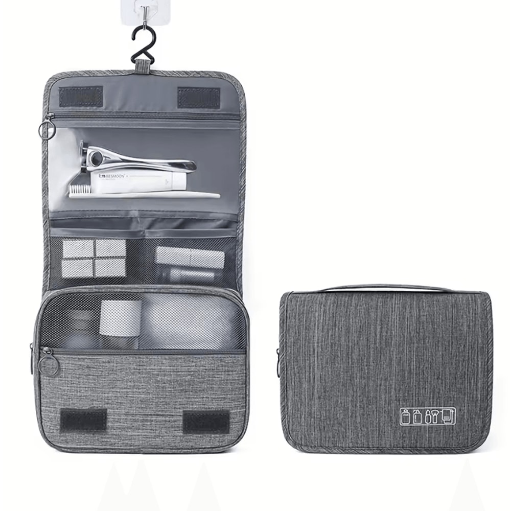 MultiFunctional Travel Toiletry Bag With Hanging Hook Waterproof Makeup And Cosmetic Storage Organ 7