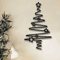 1Pc Metal Christmas Tree Wall Art Indoor Outdoor Holiday Wall Decoration With Star Accent 1