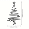1Pc Metal Christmas Tree Wall Art Indoor Outdoor Holiday Wall Decoration With Star Accent 5