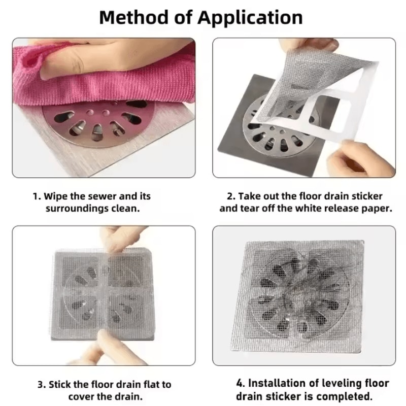 3050 Pack Shower Drain Hair Catcher Disposable Drain Covers With Mesh Hair Stopper Strainer For Bat 4