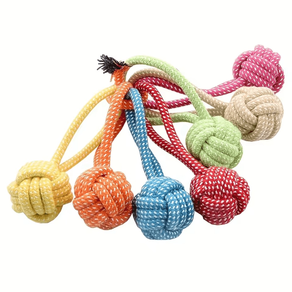 Braided Rope Dog Toy For Interactive Tug Of War And Dental Care Chewing Small To Medium Breed Pet 2