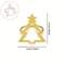 Christmas Curtain Rings Hollow Out Xmas Tree Curtain Holder And Golden Serviette Buckles For Holida 5