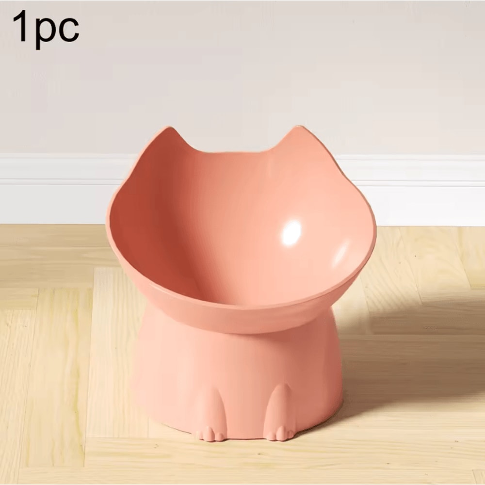 Elevated Elevated Cat Bowl AntiTip Raised Pet Feeding Dish With Tilted Edge Neck Protection For Cat 7