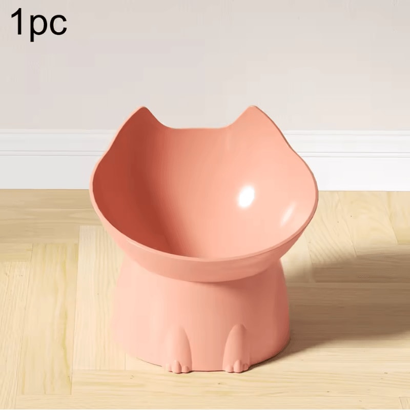 Elevated Elevated Cat Bowl AntiTip Raised Pet Feeding Dish With Tilted Edge Neck Protection For Cat 7