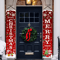 1 Pair Merry Christmas Banner Polyester 2D Door Banners For Entryway Room Garden Porch Decor 3