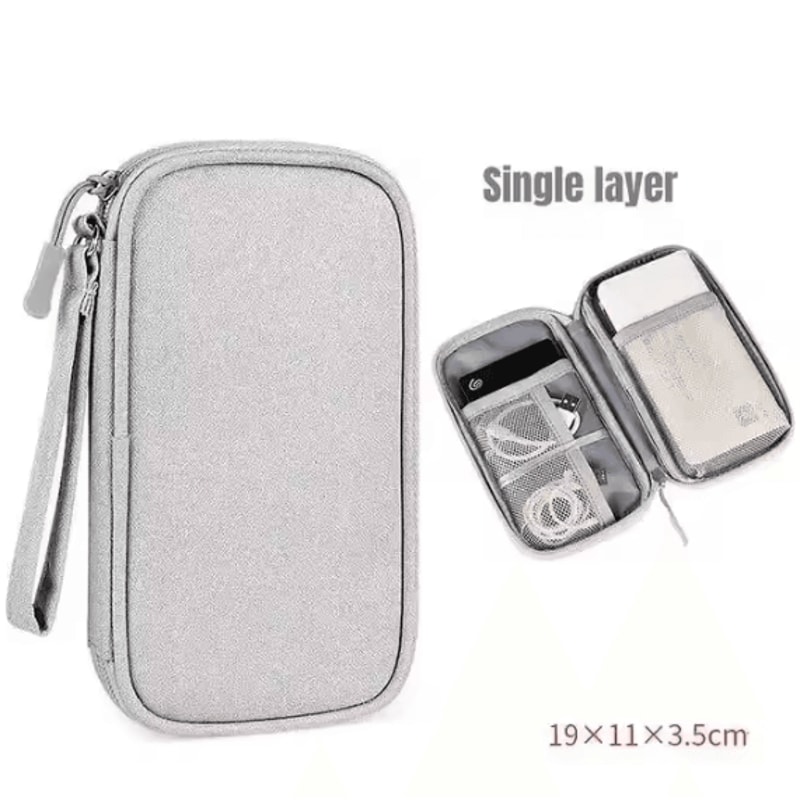 Digital Accessories Organizer Bag SingleDouble Layer Portable Cable Storage Pouch For Tech Accessor 8
