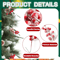 20pcs Artificial Red Berries Stems With Frosted Snow For Christmas Tree Decorations And Festive Hol 4