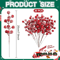 20pcs Artificial Red Berries Stems With Frosted Snow For Christmas Tree Decorations And Festive Hol 5