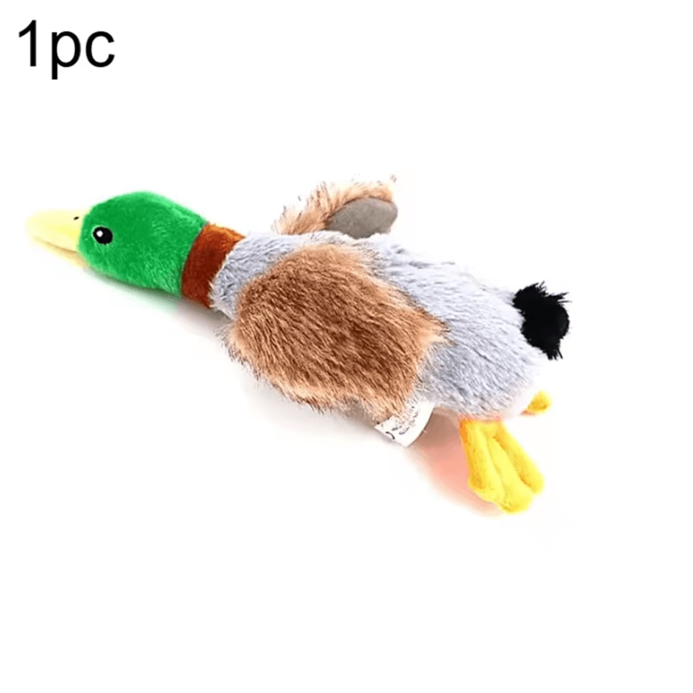 Plush Squeaky Dog Toy Cute Duck With Rope For Chewing And Tooth Cleaning Pet Accessories 5