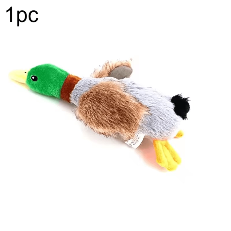 Plush Squeaky Dog Toy Cute Duck With Rope For Chewing And Tooth Cleaning Pet Accessories 5