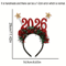 Christmas Headband Accessory Striped Glitter Hair Hoop In Red Green And Golden For Festive Party An 4