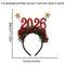 Christmas Headband Accessory Striped Glitter Hair Hoop In Red Green And Golden For Festive Party An 4