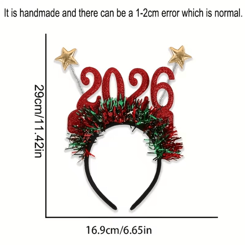 Christmas Headband Accessory Striped Glitter Hair Hoop In Red Green And Golden For Festive Party An 4